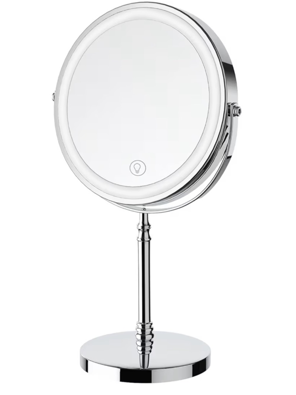 Vanity Mirror with 360° Rotation - Silver